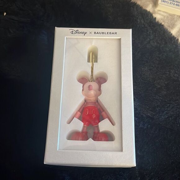 Disney x baublebar Mickey Mouse pink/red colorblock Bag Charm/keychain - Picture 5 of 7